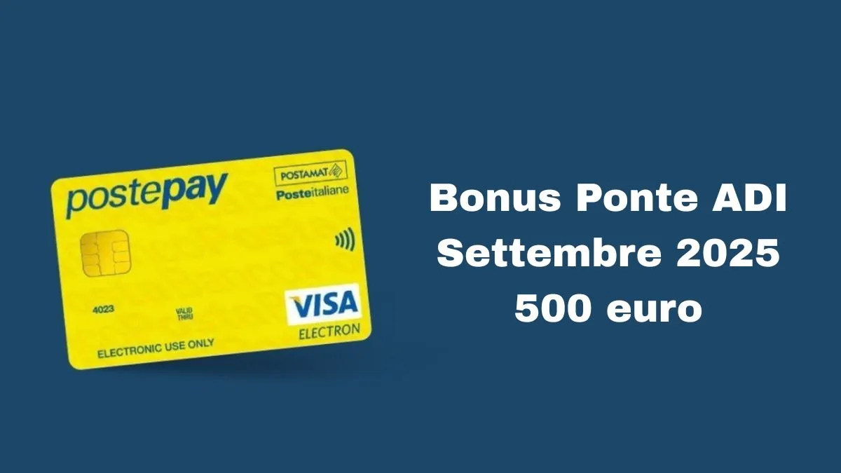 Bonus Ponte ADI Settembre 2025