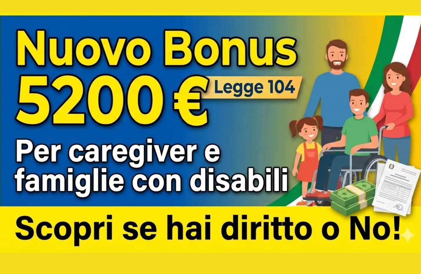 Bonus 5200 euro Legge 104